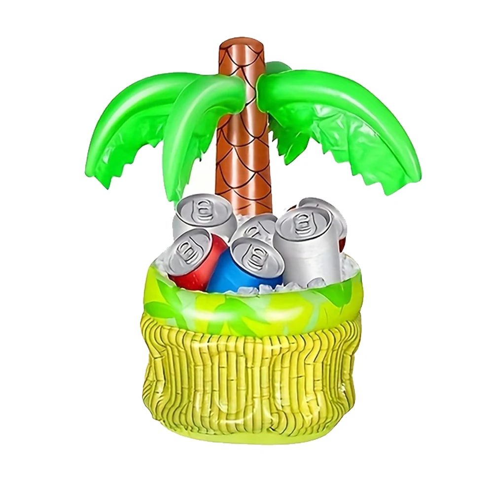 1pc Inflatable Coconut Tree Cooler Durable Drink Chiller Floating Cooler for Pool Party Decorations and Summer Gatherings