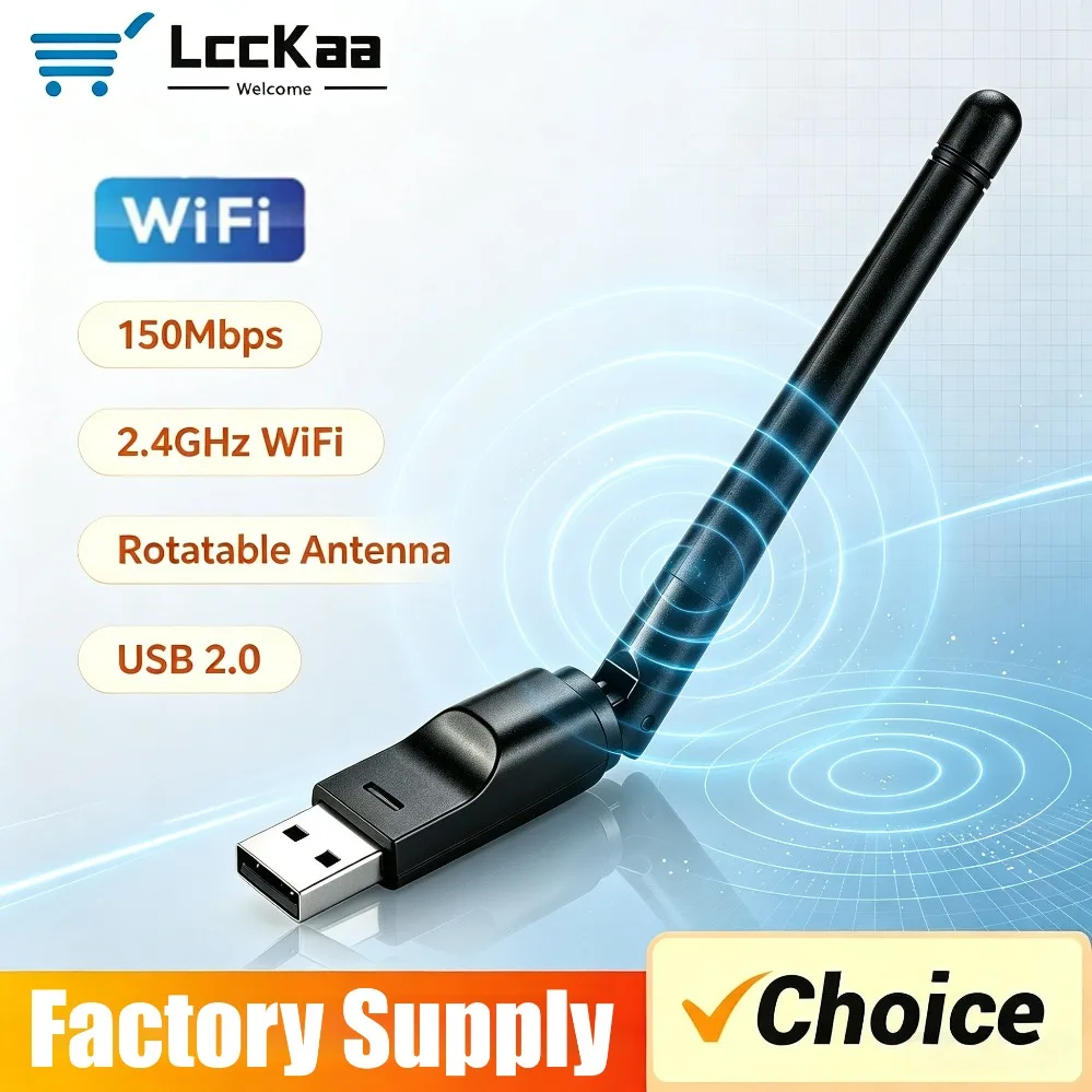 

150Mbps Wireless Network Card MT7601 Mini USB WiFi Adapter LAN Wireless Wifi Receiver Dongle Antenna 802.11 B/g/n for Windows PC