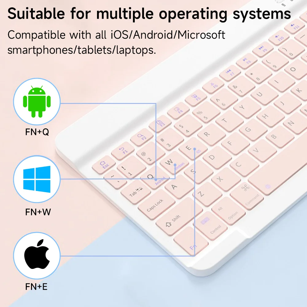 Bluetooth Keyboard for IOS Android Windows for iPad Keyboard Air Mini Pro Wireless Keyboard Mouse for Xiaomi Apple Huawei Tablet