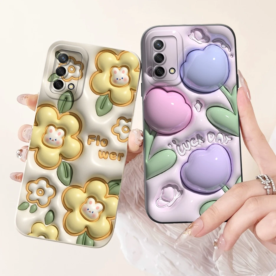 For Oppo A74 4G Case Oppo A54 A94 Stylish Candy Painted Cover Shockproof Phone Cases For Oppo A94 A 54 74 OppoA54 OppoA74 Bumper