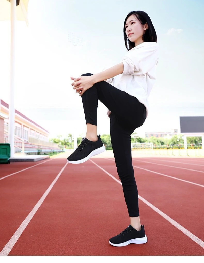 Damen-Sneaker zum Laufen, atmungsaktiv, mit Schnürung und Mesh-Material, rutschfest, leicht, bequem, ideal für sportliche Aktivitäten, zum Spazierengehen und für den Alltag. – Detail 8