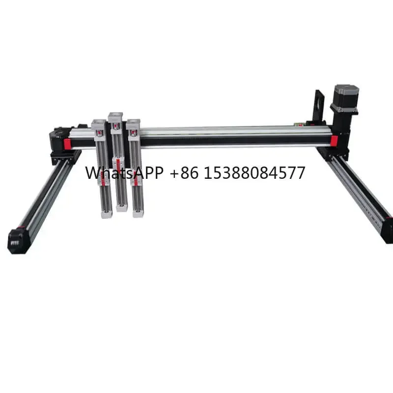 XYZ Stage Multi-axis Positioning Gantry System Ball Screw Bearing Core Components Aluminum Material 100mm-3500mm Stroke Range