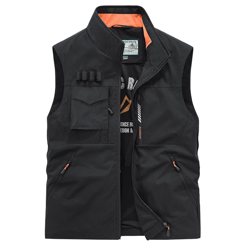 Summer New Outdoor Work Safari Fishing Travel Cargo Vest Men Jacket Multi Pockets Camping Hiking Sleeveless Mesh Waistcoat Vests