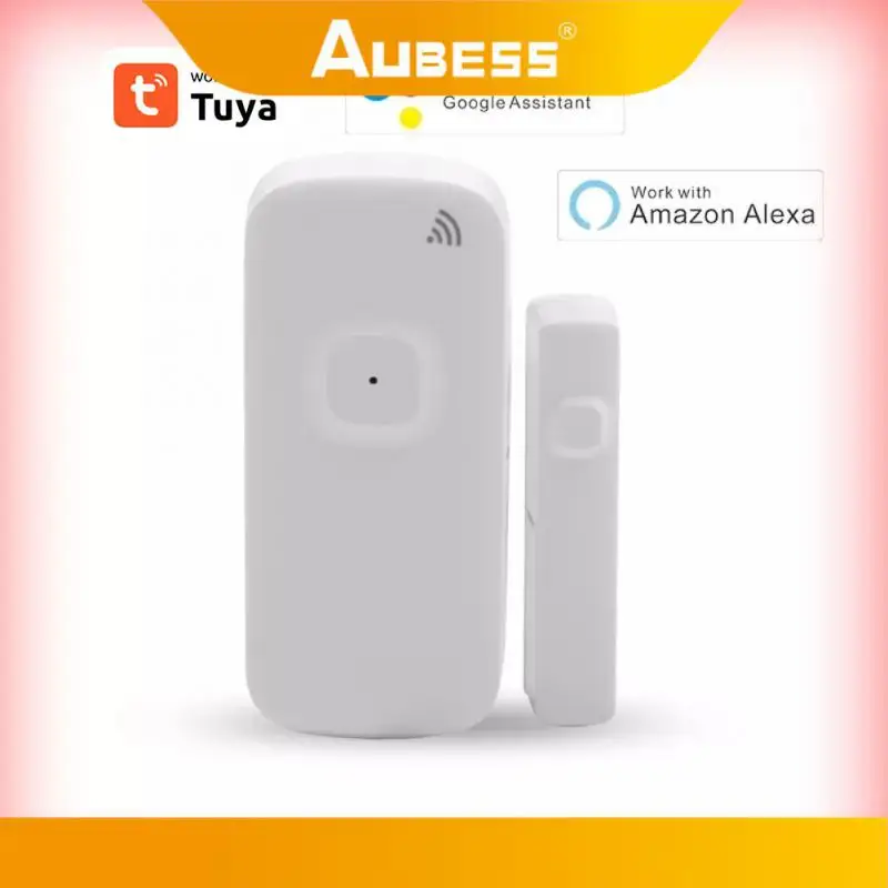 Detectores de puerta abiertos y cerrados recargables, Sensor inalámbrico Wifi, alarma, aplicación remota inteligente Tuya, Sensor magnético de puerta con Control