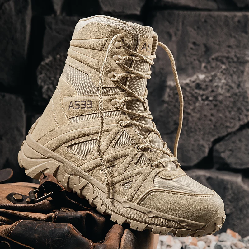 

Уличная походная обувь, мужская противоскользящая обувь с высоким берцем, мужские удобные мягкие дышащие повседневные кроссовки на шнуровке, мужская обувь