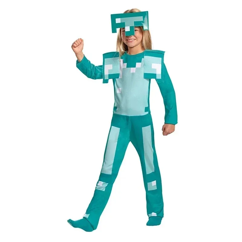 Disfraz de Halloween steve Diamond Armor, disfraz para chico, personaje del juego infantil, disfraz de Cosplay de Anime, regalo de fiesta de cumpleaños para chico, niñas y niños