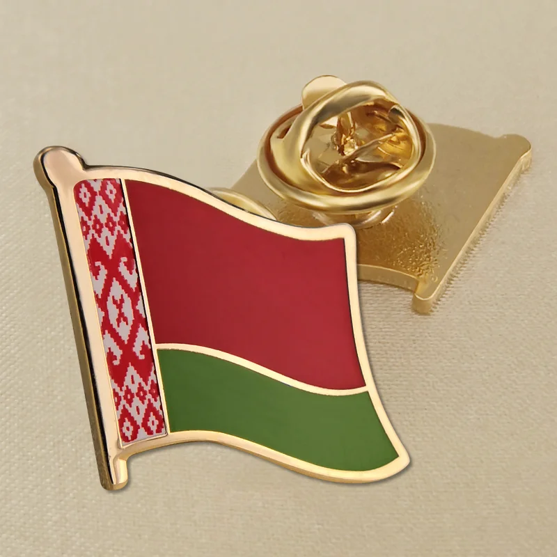 جمهورية بيلاروسيا العلم الوطني شارة التلبيب المينا دبابيس النحاس فراشة مشبك العلم شارة الحرف الزخرفية الهدايا