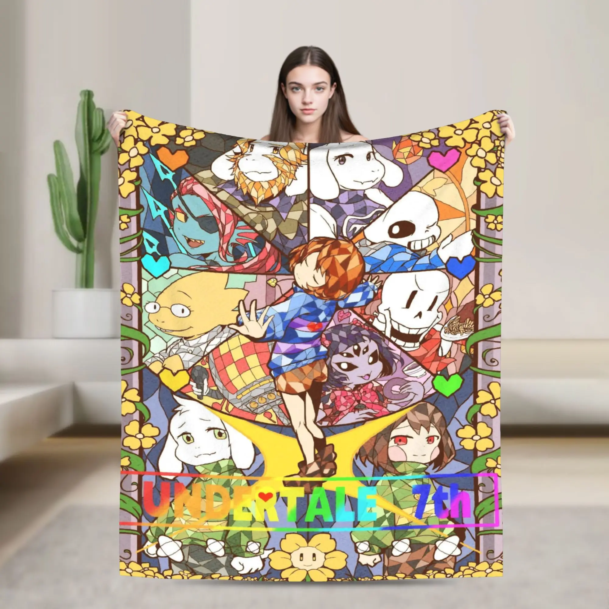 

Одеяло Undertale, флисовое летнее многофункциональное легкое одеяло для кровати, автомобильные покрывала