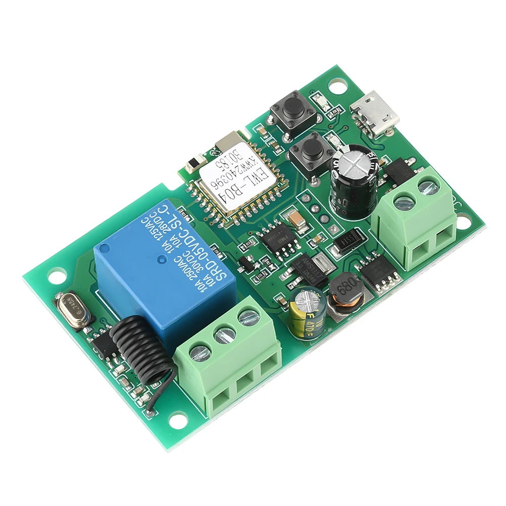 Yiweilian APP WiFi Remote Control Relay Switch Module Supports 433MHZ Remote Control Automatic Locking Wireless Delay Smart Home