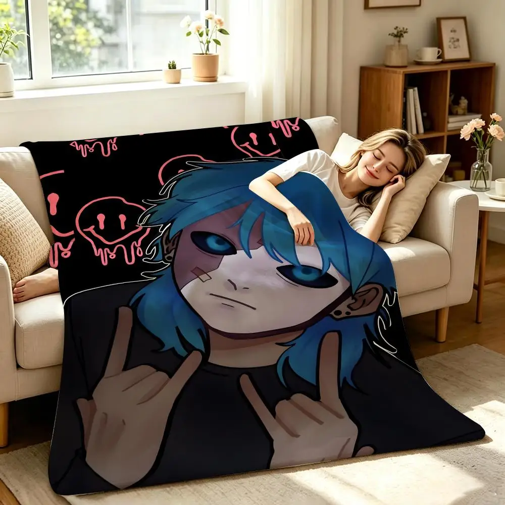 Game S-Sally F-Face Throw Soft Warm Flannel Throw Blanket, Multi-use for Sofa Bed Office Nap