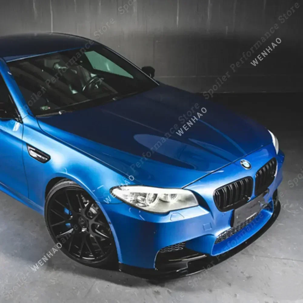 4Pcs M Performance Style Front Bumper Lip Splitters For BMW F10 M5 2010-2017 Diffuser Spoiler Cover Guard BodyKit M5 Accessories