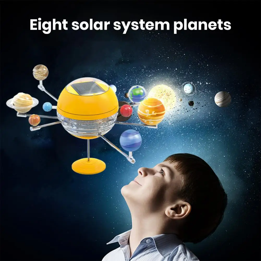 DIY Solar System Toy with 3D Sun Planets Model Solar Powered Universe Astronomical Science Learning STEM Educational Toy