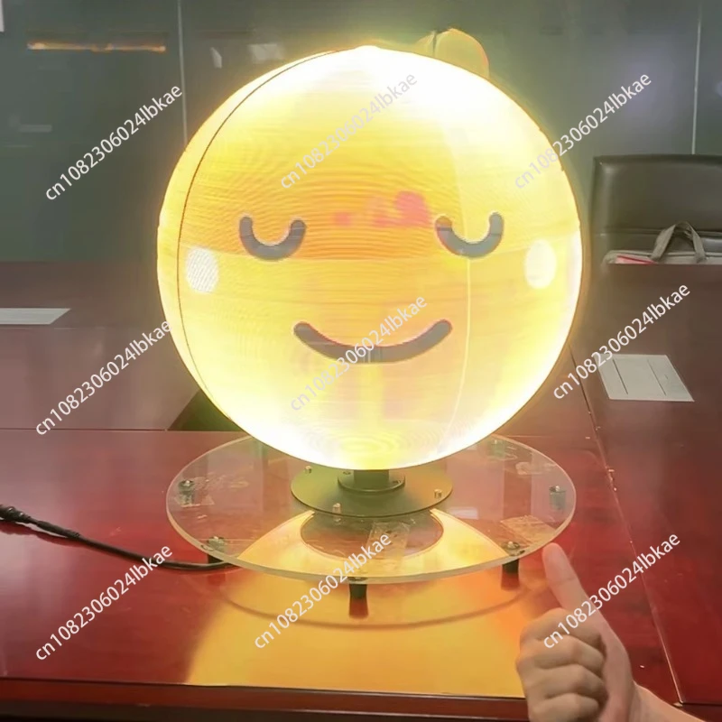Premium 50cm Light Emitting Diode Holographic Fan 360 Degree Mini Light Emitting Diode Fan Projector Holographic Fan
