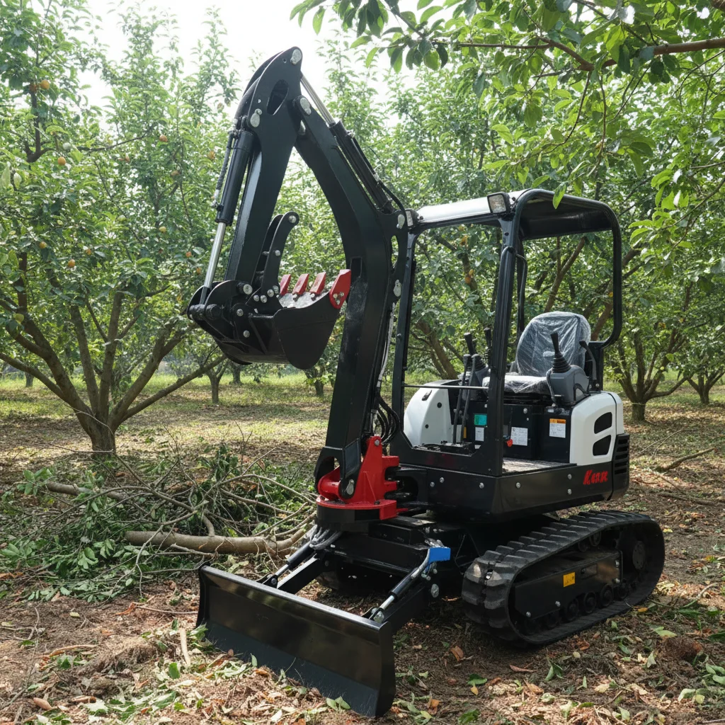 

Сельскохозяйственный мини-трактор на гусеничном ходу 35 л.с. с фронтальным погрузчиком и многофункциональными навесными устройствами, стандарт EPA, быстрая доставка