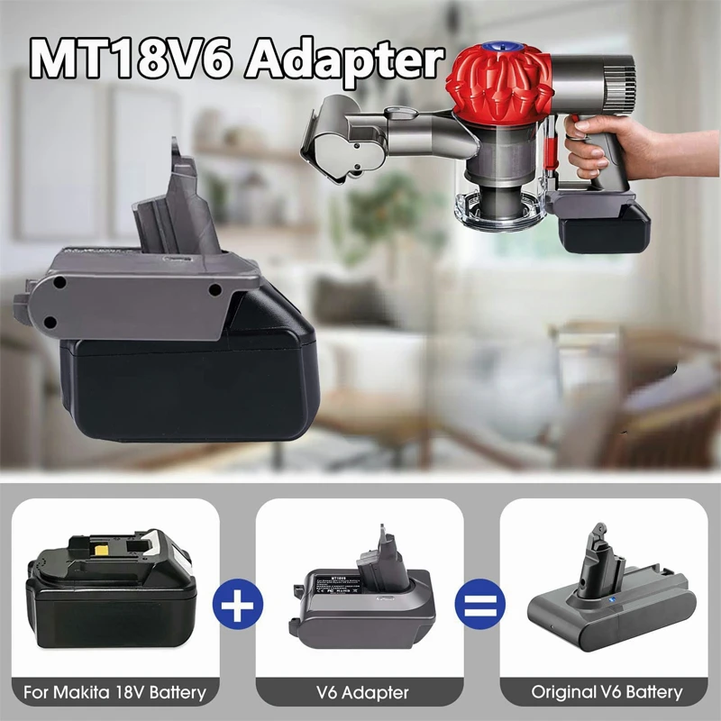 For Dyson V6 V7 V8 Battery Adapter for Makita/Bosch/Dewal/Milwaukee 18V 20V Lithium Battery Converter for Animal Vacuum Cleaner