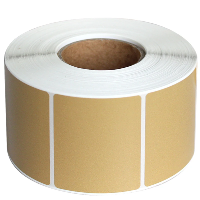 Direct Thermal Labels Roll 20mm-60mm Kraft Adhesive Thermal Barcode Sticker Shipping Label for Zebra Godex Gprinter Xprinter