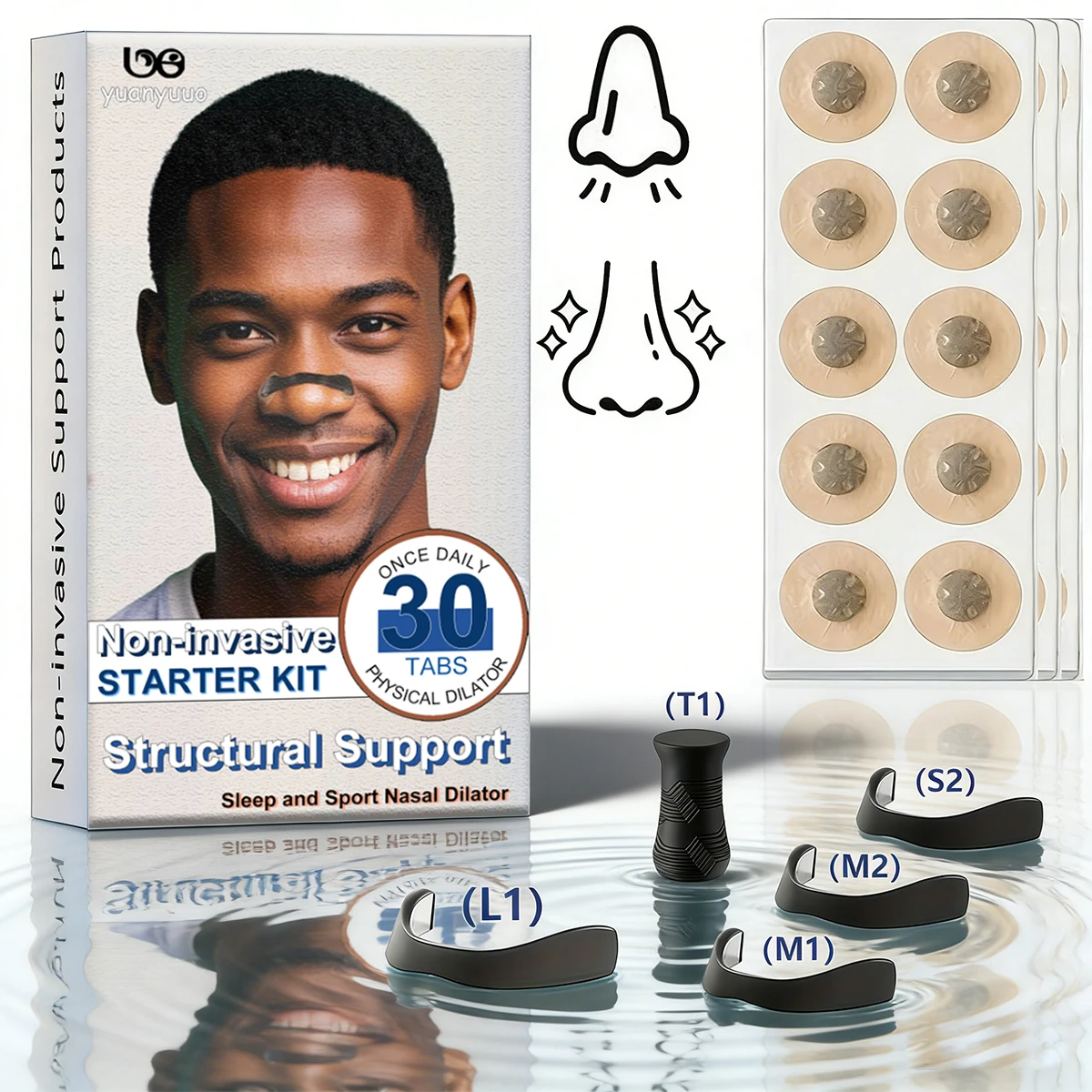 Barre de fitness magnétique pour le nez | Conception de poignée anti-transpiration | Support physique | Accessoires d'exercice/à usage quotidien. Utilisation d'exercice/sommeil.