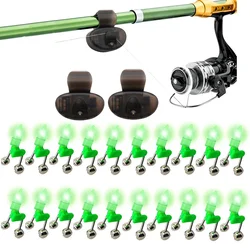 New Fishing Bite Alarm Electronic LED Light Bite Sound Alarm Set Buzzer Alert Bell Clip On Fishing Rod Indicator With Battery