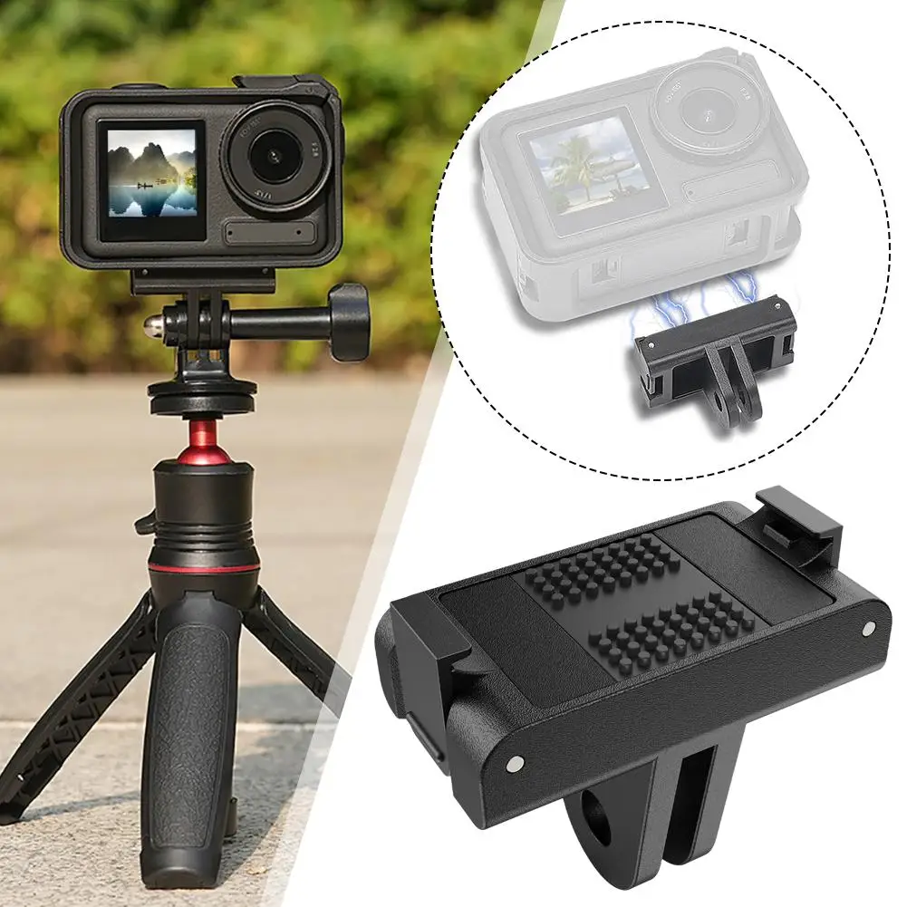 For DJI Osmo Action 4 3 Accessories Magnet Base Mount 1/4 Adaper Interface Magnetic Tripod Connector for Dji Action 4 3 Cam Z9Q6