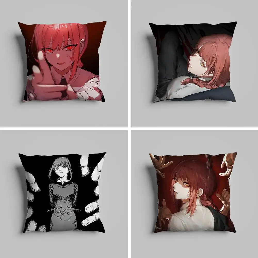

Anime C-Chainsaw Man Pillow Case For Car Pillows 60x60 Cushions Luxury Double Sided Cover Home And Decoration Sofa 30x30