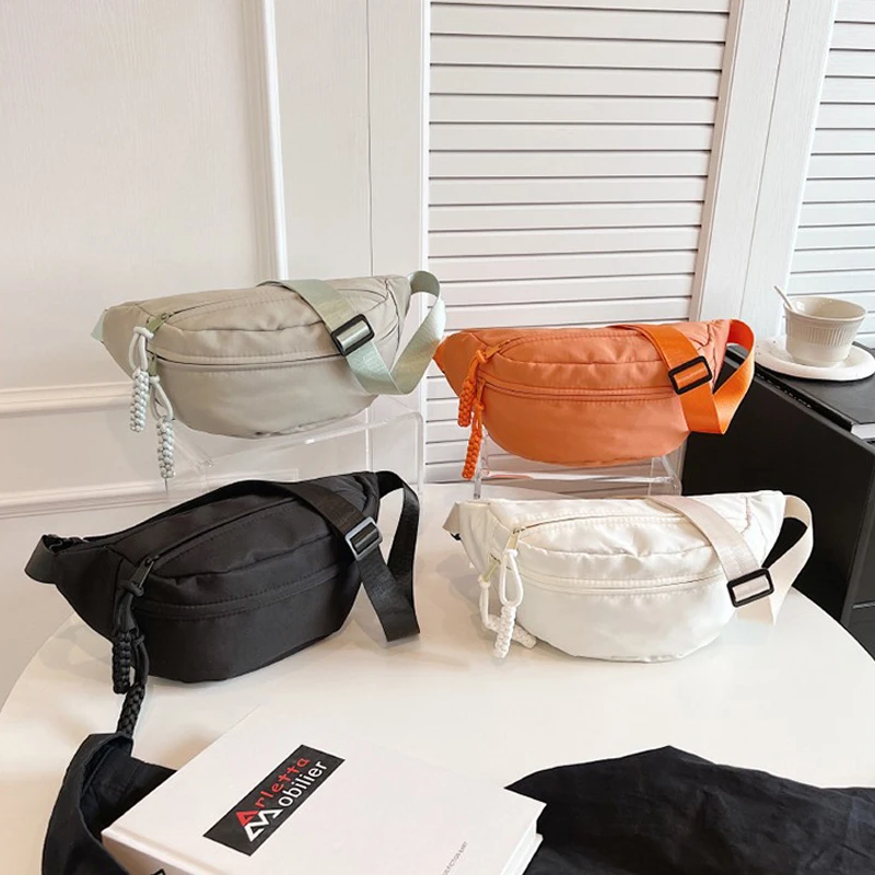 

Unisex Crossbody Bag Solid Color Simple Fashionable Versatile Shoulder Bag Lightweight Large Capacity Leisurely Sports Chest Bag