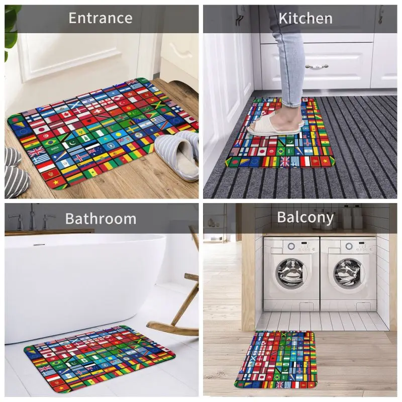 More Then 90 Flags Of The Countries Of The World Front Door Floor Entrance Mat Outdoor Bathroom Doormat Living Room Carpet Rug