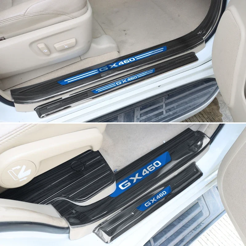 For Lexus GX460 GX400 2010-2023 Stainless Steel Pedal Threshold Plate Interior Upgrade Accessories Body Kit Modification Styling
