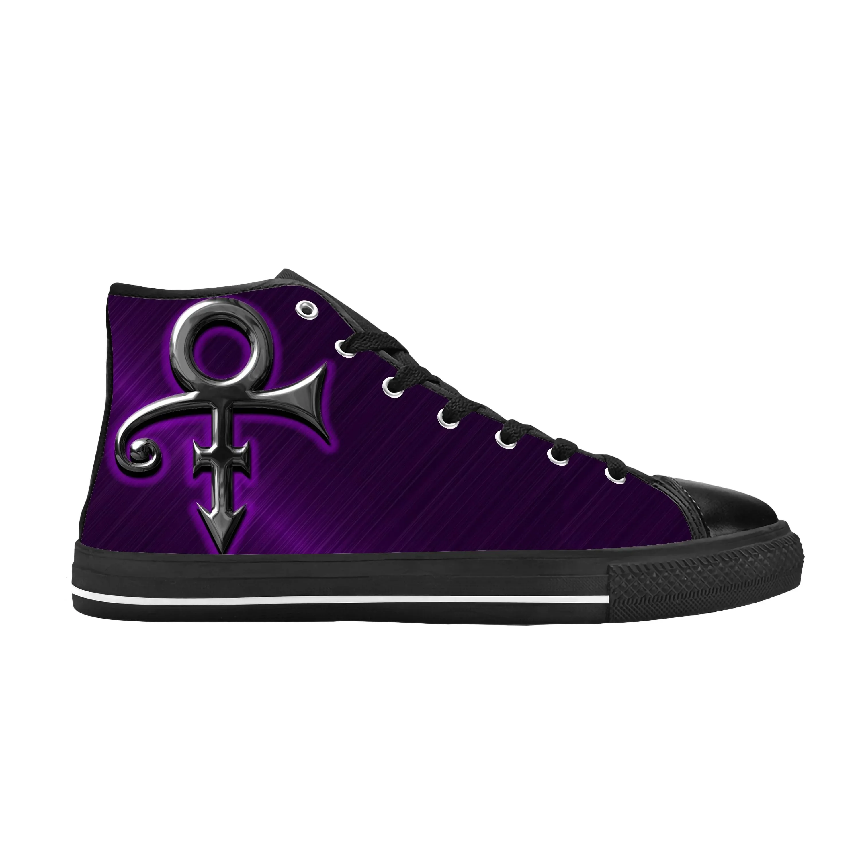 Prince Rogers Nelson Purple Rain Love Symbol Cool Casual Cloth Shoes High Top Comfortable Breathable 3D Print Men Women Sneakers