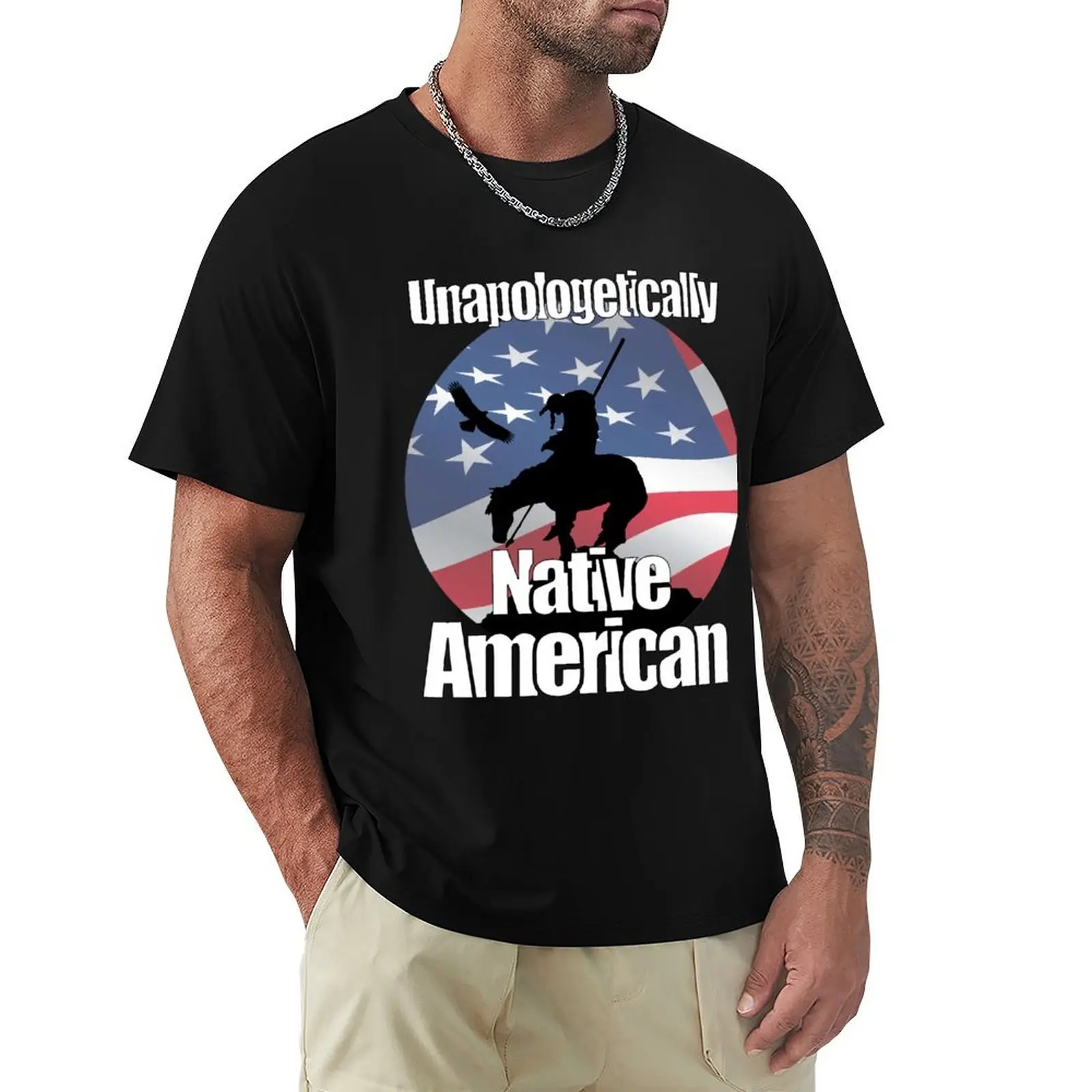 End of the Trail Unapologetically Native American T-Shirt Casual Loose Fit Short Sleeve T-Shirt