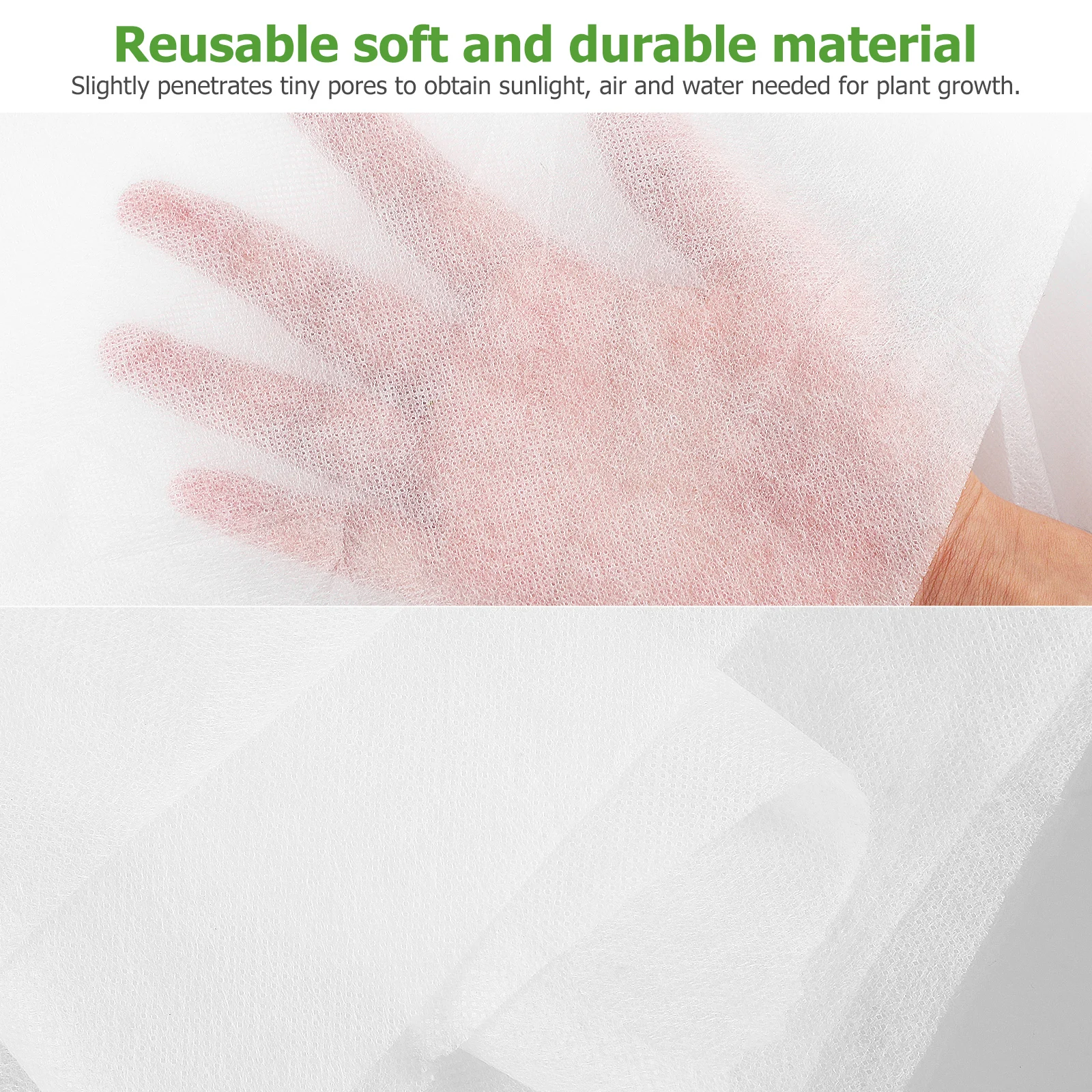 

2 Pcs Plant Protection Frost Fleece Blanket Non Woven Fabric Reusable Sturdy Thickness Vegetable Grass Seed Cover