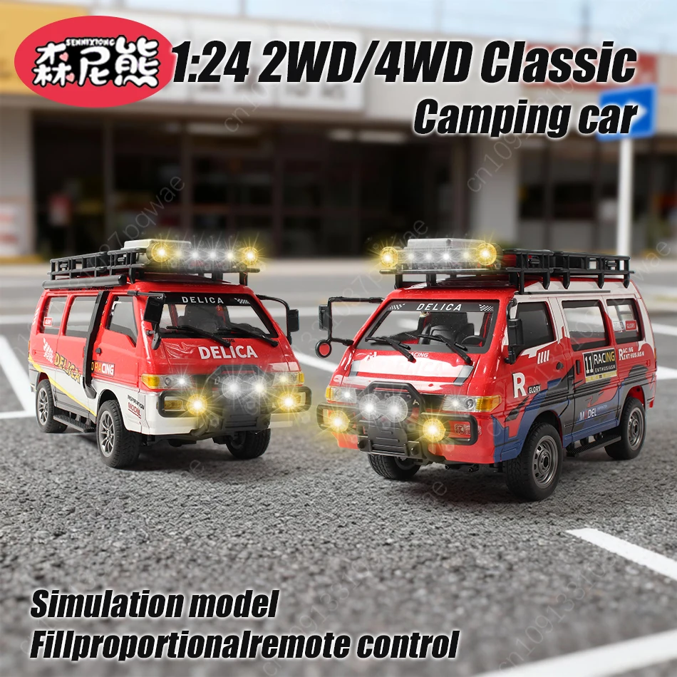 SENNIXIONG 1:24 télécommande tout-terrain VAN RV voiture modèle classique 2WD/4WD vitesse dérive contrôlable phare véhicule jouet cadeau
