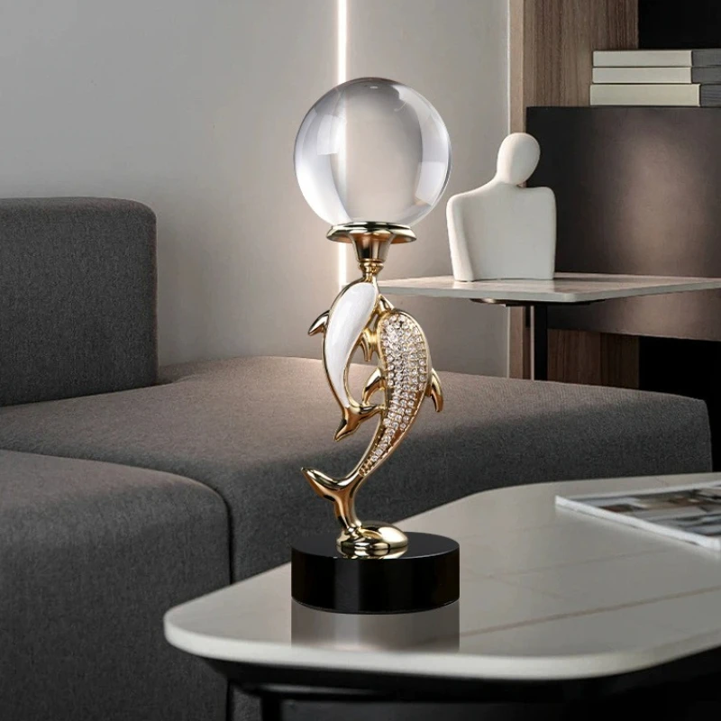 

light luxury living room ornaments, there are fish housewarming gifts in the entrance every year, and home decoration gifts