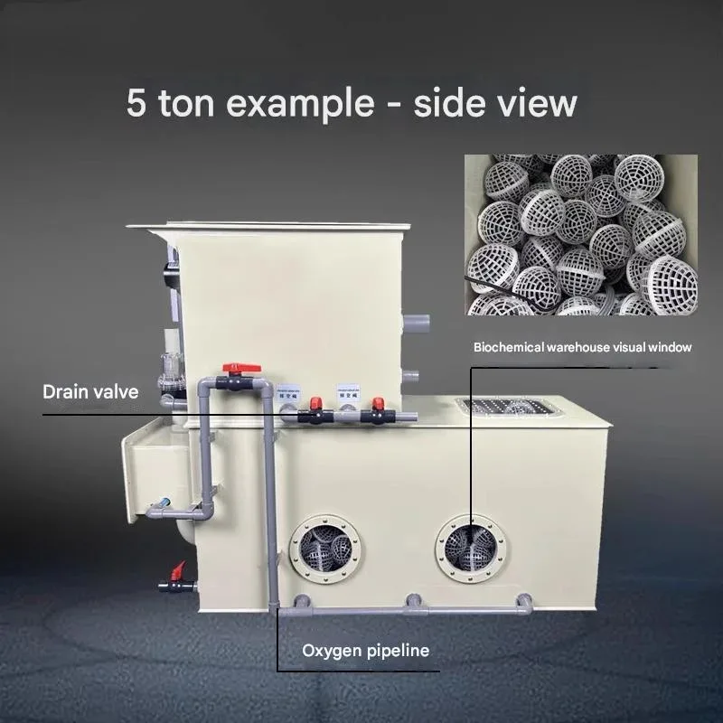 Media Integrated Machine Water Circulation Cleaning System Aquatic Koi Farm Drum Filter Fish Pond Biochemical