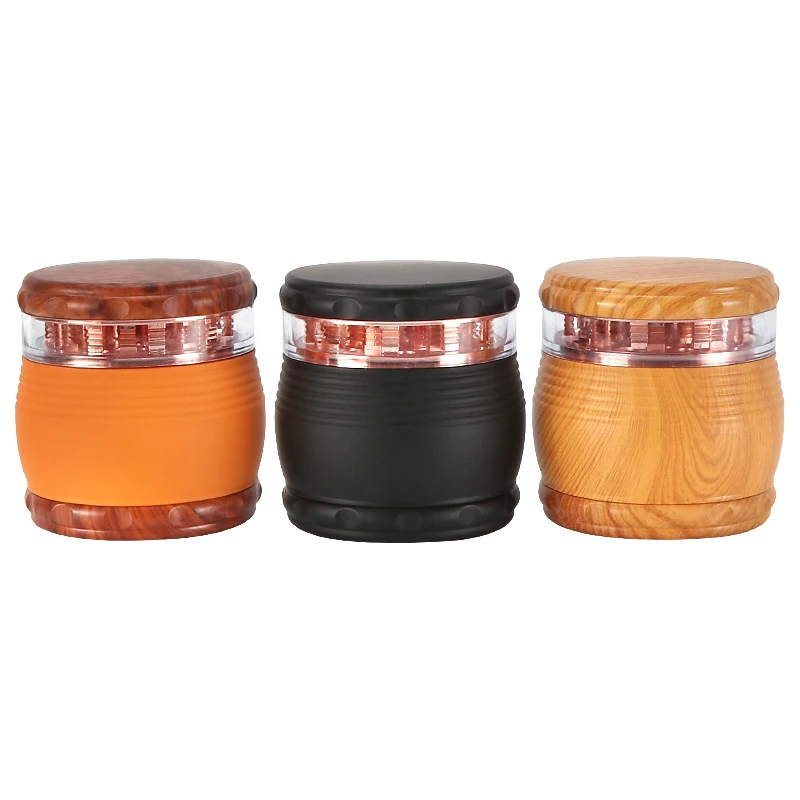 

4-Layer Resin Wooden Tobacco Grinder 68MM Herb Grinder Magnetic Lid Metal Filter Manual Smoke Crusher Smoking Tools