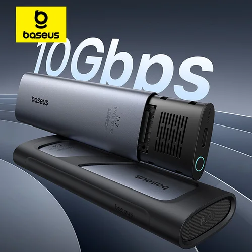 【Nueva venta】Baseus M2 SSD carcasa 10Gbps protocolo NVMe M.2 a USB tipo C 3,2 Gen2 8TB adaptador externo de Metal NVME SSD