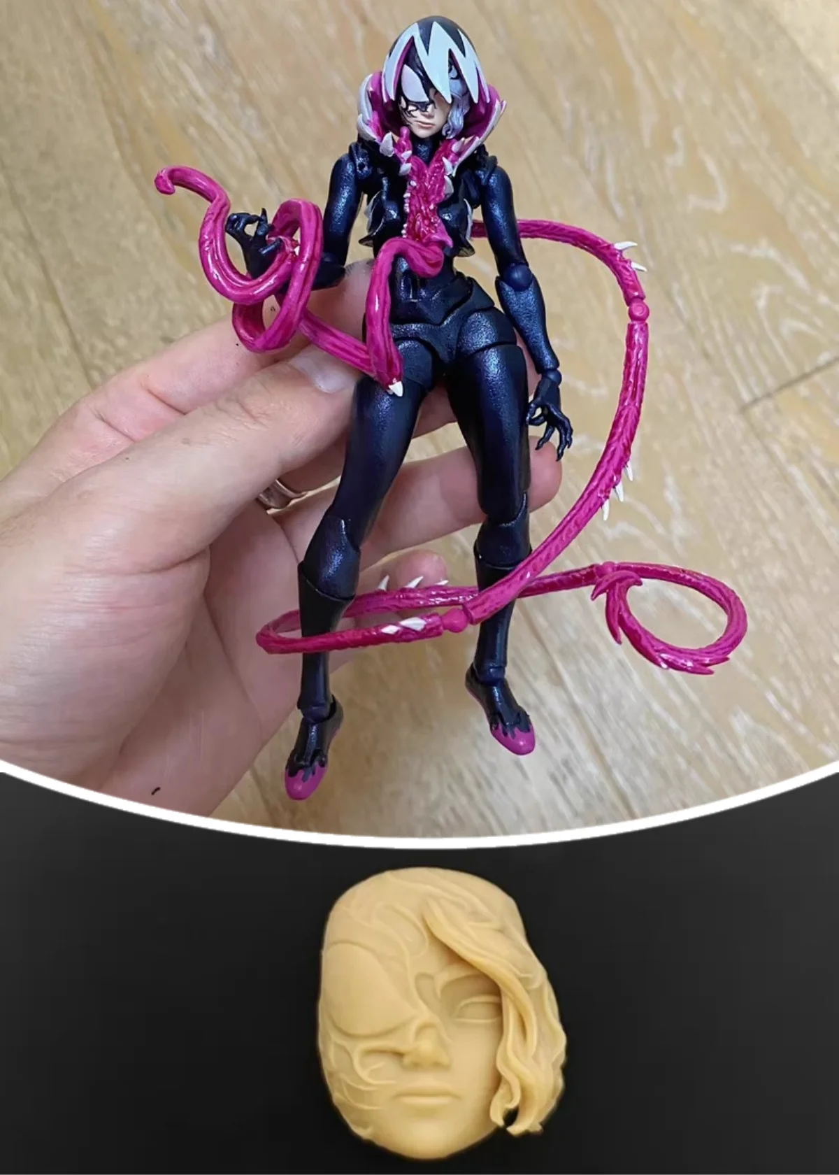 

【30days Made】1/12 Scale Female Soldier Spider Gwen Unpainted/Painted Head Sculpt Accessories Fit 6''Action Figure Kaiyodo Toys