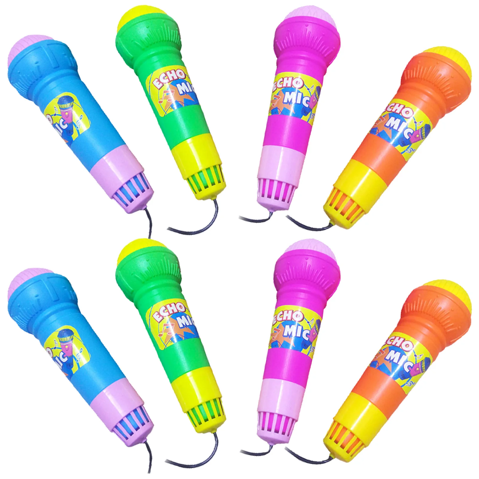 

8 Pcs Children's Microphone Mini Plastic Plaything Puzzle Cosplay Kids Party Prop Pretend Toys