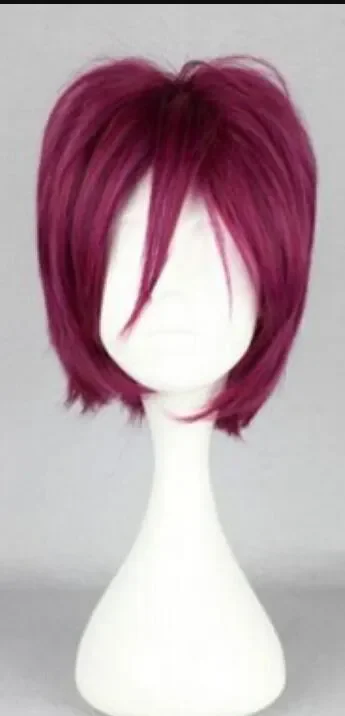 NEW ARRIVAL Rin Matsuoka 30cm Short Dark mulberry Cosplay Wig