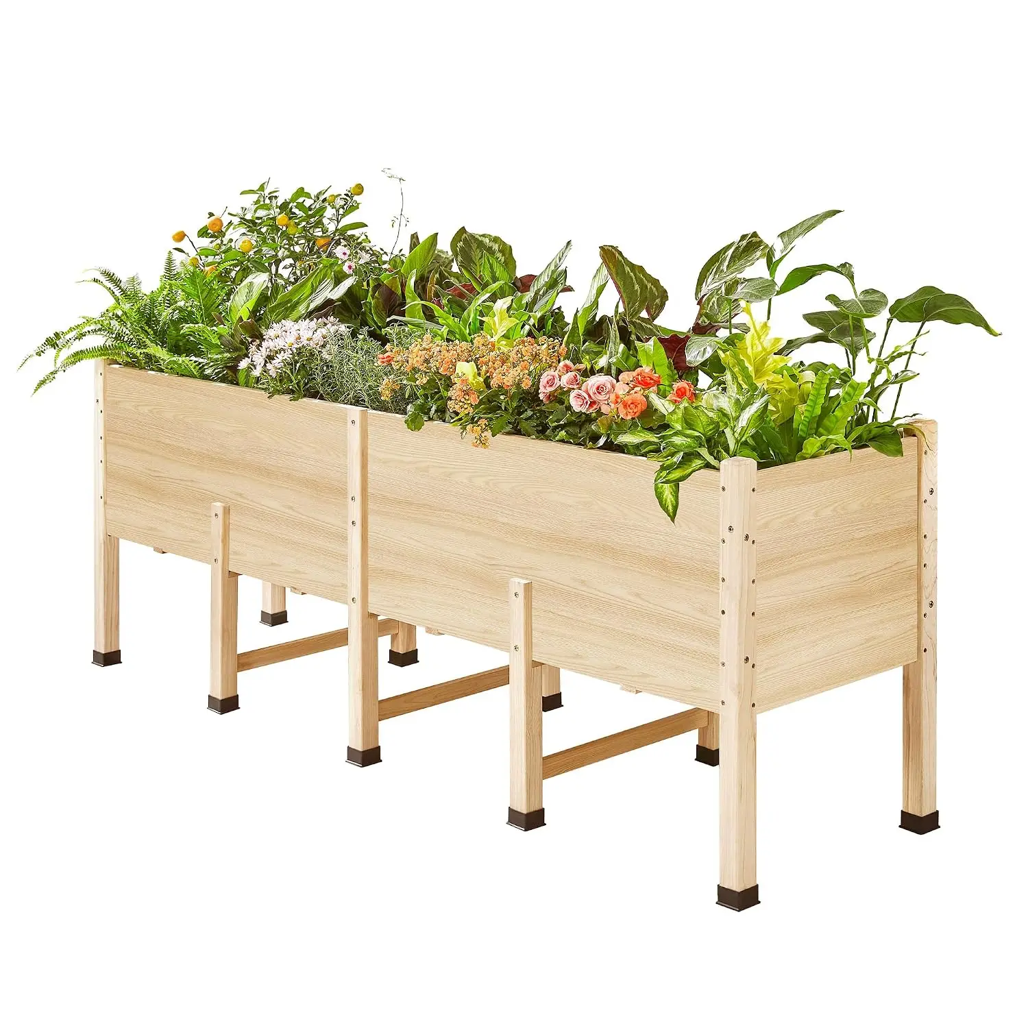 7x2 Ft Raised Garden Bed with Legs and Drainage Holes