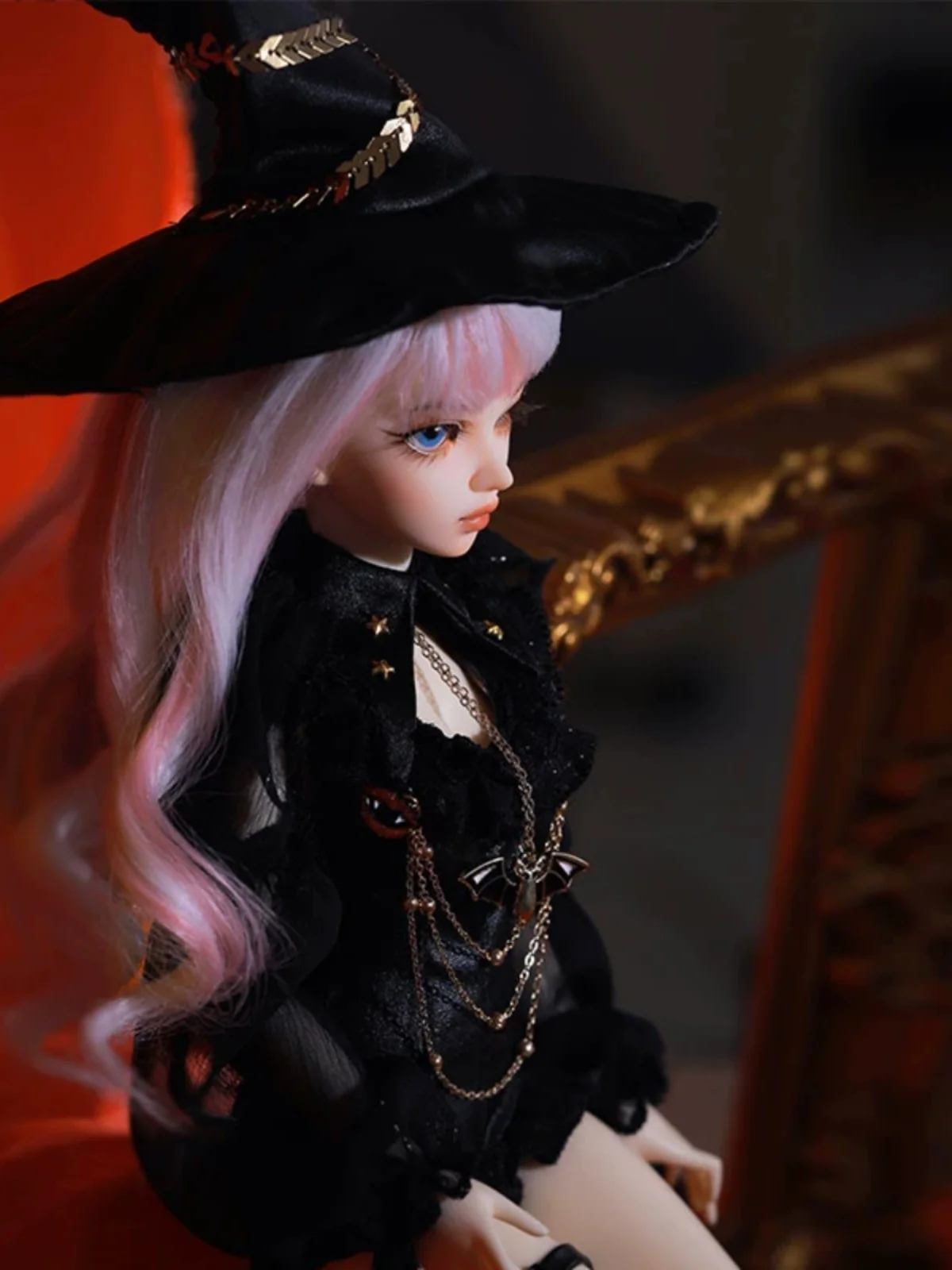 BJD doll clothes suitable for 1/4 size cute doll black shawl BJD doll clothes 1/4 set doll accessories