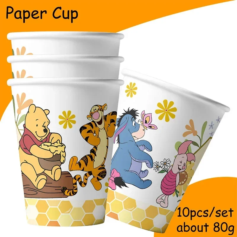 disney winnie the pooh birthday decoration angle disposable tableware cup plate tablecloth baby shower kids girls party supplies