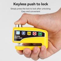 Motorcycle Bicycle Lock Alarm Protection Padlock Waterproof Brakelock With Keys Safety Anti-Theft Scooter Wheel Disc Brake Lock