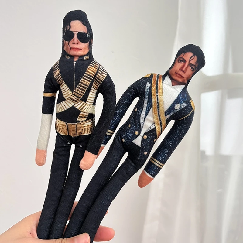 MJ Michael Jackson Cosplay-Requisite, Plüschfigur, abstrakte Beweglichkeit, weiche Stoffpuppe, Schreibtischdekoration, Sammlerstück für Fans, Geschenk.