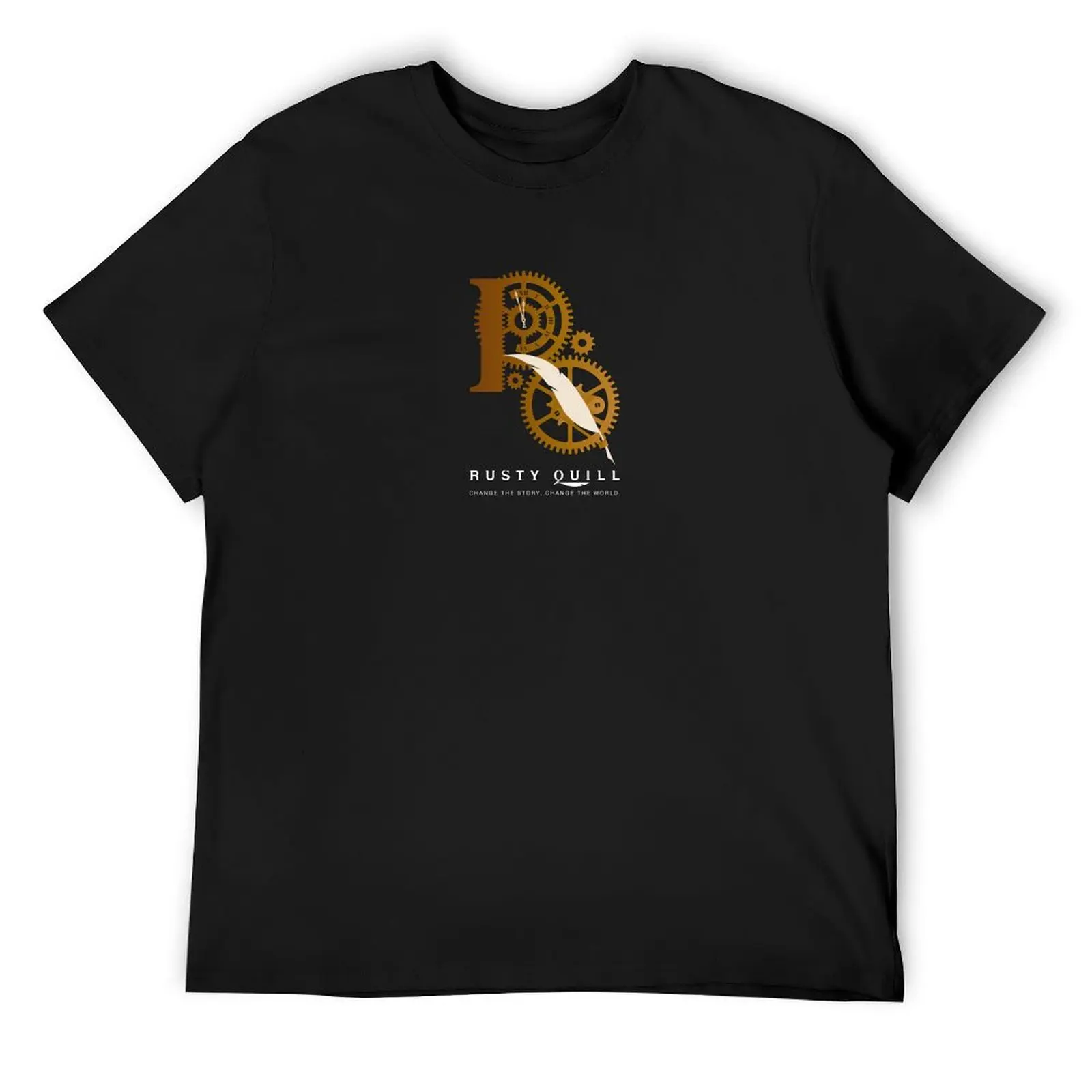 

Rusty Quill Logo/Slogan (Light) T-Shirt plus size clothes oversized t shirt cheap stuff baggy shirts men tshirt