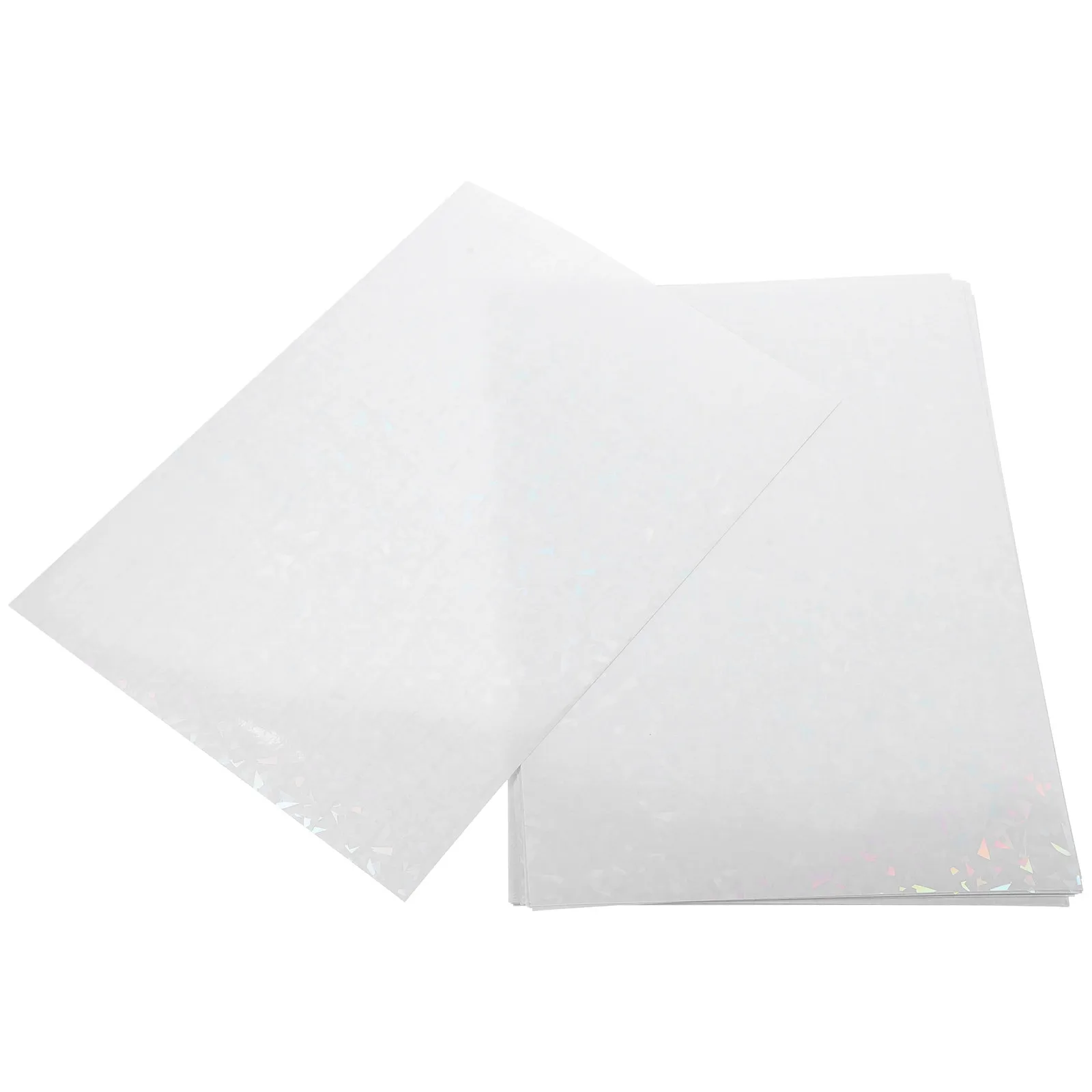30Pcs Holographic Transparent PVC Film Sheets Large Adhesive Stickers for DIY Home Car Mug Decoration Laminate Printing Sheets