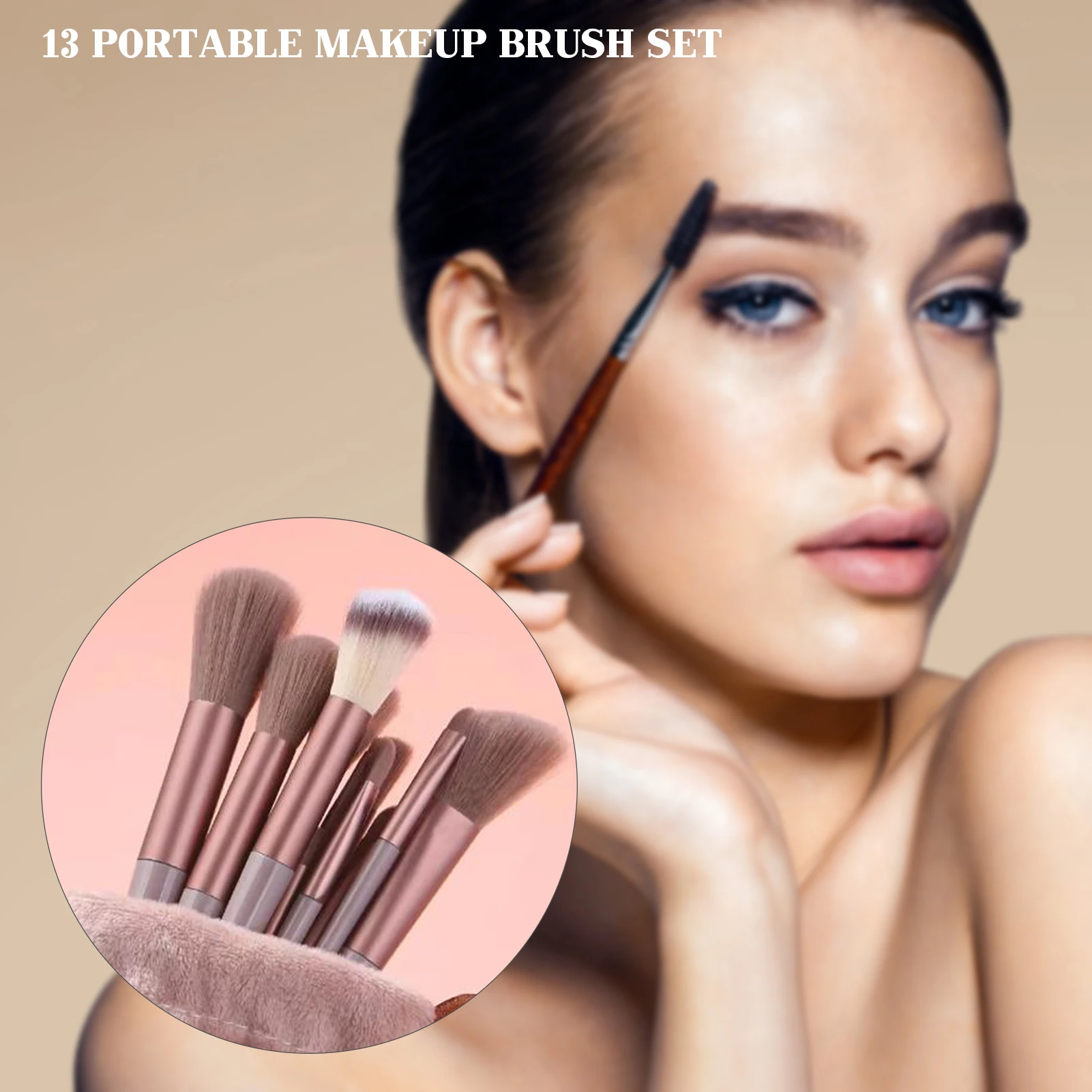 Soft Fluffy Maquiagem Brushes Set, cosméticos, Fundação, Blush, pó, sombra, Kabuki, mistura, ferramenta de beleza, 13pcs