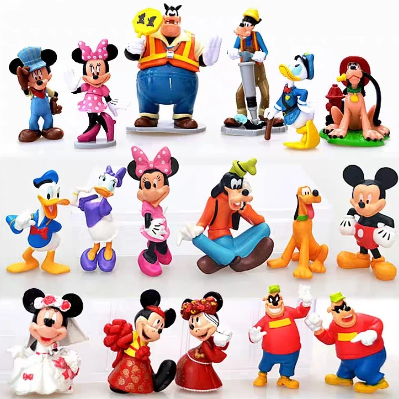 New Disney Action & Toy Figures Mickey Mouse Minnie Retro Classic Doll Gifts Cute Cartoon Toy Anime Figures Collect Ornaments