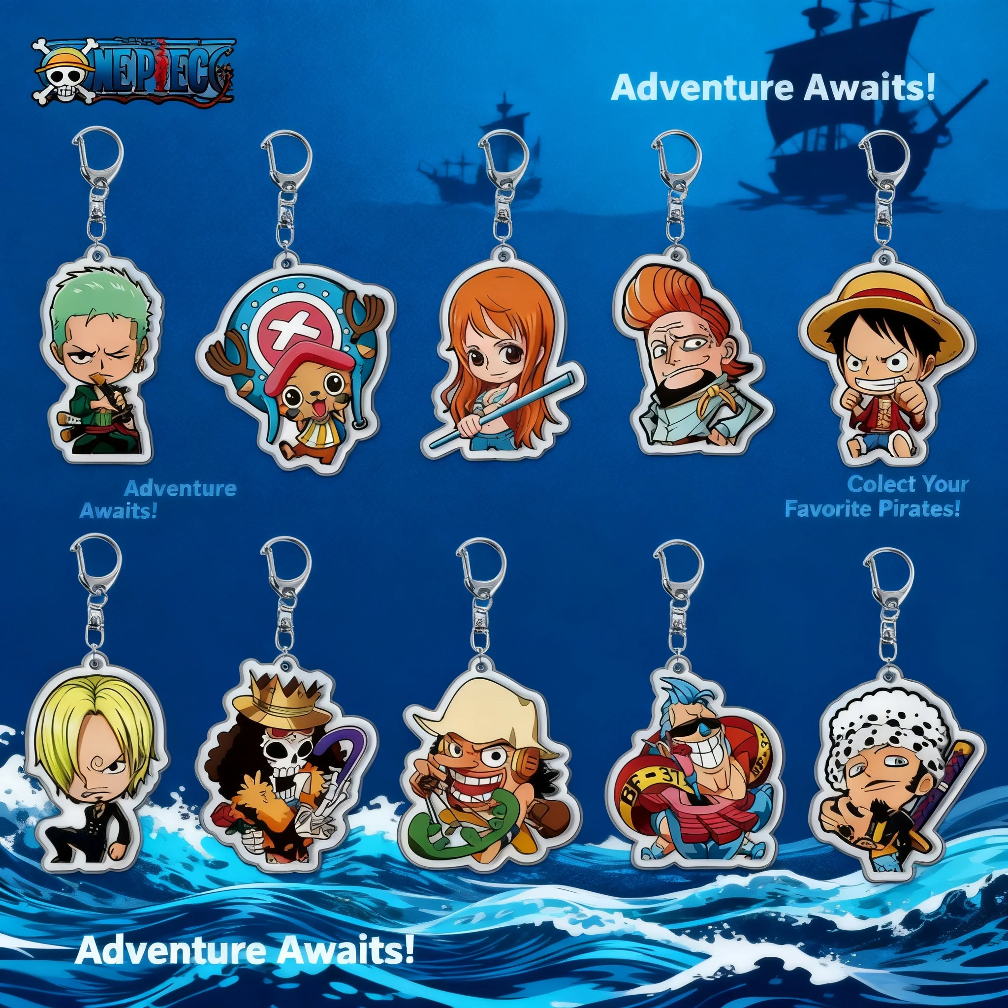 

One Piece Luffy Roronoa Zoro Acrylic Anime Keychain Pendant Acrylic Keychain Charm Anime Merchandise Anime Keychain Accessories