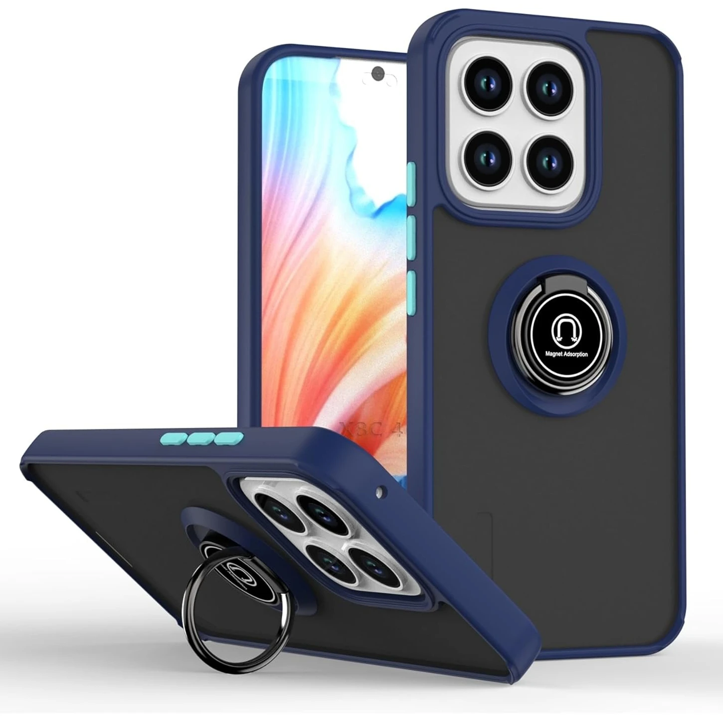 حافظة مدرعة غير لامعة لهاتف موتورولا موتو G56 G86 حلقة غطاء حامل مغناطيسي حامل مقاوم للصدمات شل كوكه Fundas