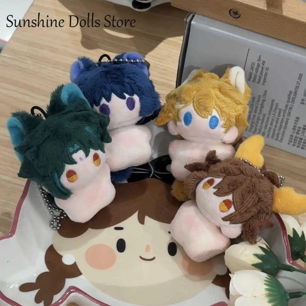 

5cm Genshin Impact Wanderer Zhongli Xiao Cute Mini Doll Adorable Plush Dolls Starfish Body Pendant Cosplay Anime Keychain Toys